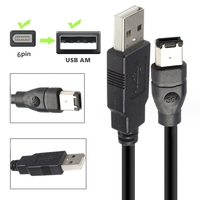 Câble adaptateur convertisseur Firewire IEEE 1394 6 broches mâle vers USB 2.0 a mâle 1,8m/3m/5m