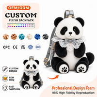 Sac à dos en peluche personnalisé, faible MOQ, sac en peluche personnalisé, animaux adorables, peluches douces, sac à dos personnalisable