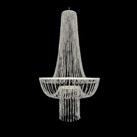 Lampu Chandelier Putih Akrilik Hiasan Langit-langit Pernikahan Manik-manik Gantung Dekorasi Pesta Pernikahan Latar Belakang Dekorasi Langit-langit