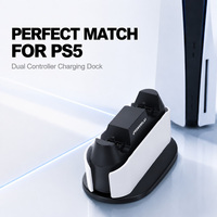 Support de charge double pour manettes de jeu en plastique, avec affichage LED et charge rapide, vente en gros, directement de l'usine