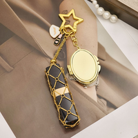 Mini raquette de tennis, pendentif batte de baseball, porte-clés en corde tressée, sac en filet en acier inoxydable, chaîne à rouge à lèvres, accessoires de pendentif