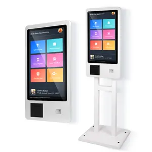 27 "32" Interactieve Kiosk Touch Screen Pos-systeem Machine Self Service Betaling Bestelling Kiosk Voor Mcdonald 'S/kfc/Restaurant