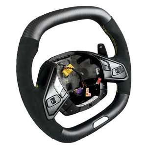 Volant personnalisé chauffant en cuir et fibre de carbone véritable pour Peugeot 408 508 3008 4008 5008 <span class=keywords><strong>GT</strong></span>, personnalisable - Product Image 2