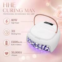 Sèche-vernis à ongles UV LED 80W, lampe de manucure en plastique pour usage domestique avec écran LCD, prise EU