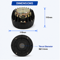 HDCX464 Haut-parleur à compression néodyme 1,4" VC, 220+160W AES, 8+8 Ohm pour système de sonorisation PA