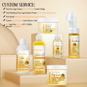 Ensemble de soins de la peau au curcuma avec nettoyant <span class=keywords><strong>visage</strong></span> au curcuma, sérum <span class=keywords><strong>visage</strong></span> et crème <span class=keywords><strong>visage</strong></span>, kits de soins du <span class=keywords><strong>visage</strong></span>, routine de soins de la peau pour femmes et hommes - Product Image 3