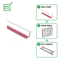Joint d'étanchéité latéral pour porte de douche sans cadre Doorplus, en plastique, avec colle forte, étanche, durable, installation facile