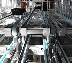 Modular Pallet Conveyor System Gravity Roller Adjustable Powered Pop-Up Lifter New Stainless Steel Belt Tosh-4 Model Restaurant - Product Image 5
