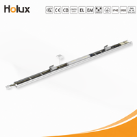 Luminaire linéaire LED T5 T8 commercial 30W 43W 58W 4000K 180 lm par W 2kV de tension de pointe DALI 5 ans IP40 IK08 Installation rapide sur rail
