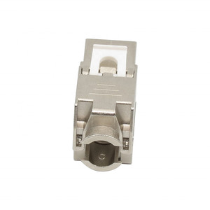 Tùy chỉnh Hợp kim kẽm 180 Độ RJ45 kết nối <span class=keywords><strong>FTP</strong></span> cat6A RJ45 <span class=keywords><strong>8P8C</strong></span> RJ45 toolless Keystone Jack Cat6 RJ45 Coupler - Product Image 3