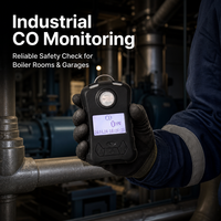 Détecteur de monoxyde de carbone portable HIREP, analyseur de gaz CO portable, moniteur de qualité de l'air, écran LCD, alarme sonore/lumineuse/vibrante