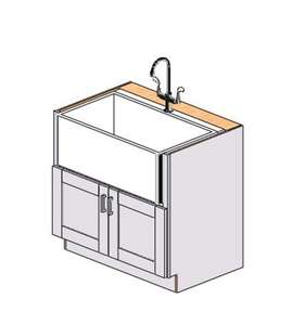 Mobile da Cucina Bianco Stile Shaker Sunique Sydney SW-FSB36 in MDF, Design Moderno, Facile Installazione - Product Image 1