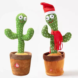Lindo Cactus Bailarín y Cantante que Repite lo que Dices, Juguete con 120 Canciones, Peluche Electrónico, Decoración Navideña, Regalo - Product Image 1