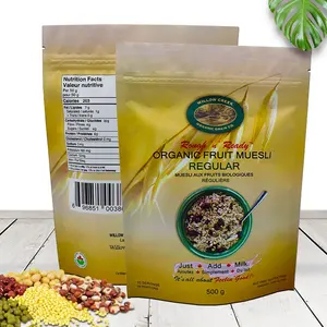 Sacs d'emballage de Granola de céréales 500 Gr/sacs d'emballage de Muesli/sacs de graines de chia