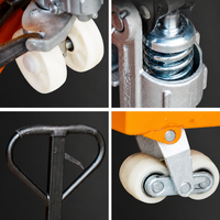 Chariot à palettes manuel hydraulique robuste Yirong avec roues en nylon, garantie 1 an, fonctionnement efficace pour