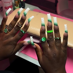 <span class=keywords><strong>Uñas</strong></span> Postizas <span class=keywords><strong>Blancas</strong></span> Estilo Degradado Francés, 20 Piezas, <span class=keywords><strong>Largas</strong></span> y Curvadas, de Moda, Cobertura Completa, Venta al Por Mayor - Product Image 3