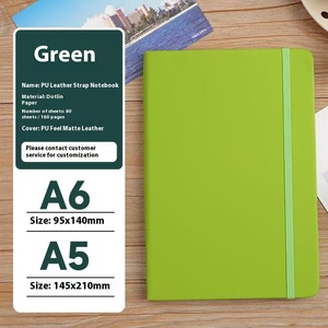 Carnet A6 personnalisable en cuir PU, couverture rigide, petit format, journal en cuir PU pas cher, agenda professionnel pour fournitures scolaires - Product Image 6