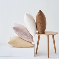 Housse de coussin en velours de luxe 45*45cm personnalisable taie d'oreiller solide tissé maison canapé décoration pour lit chaise canapé hôtel