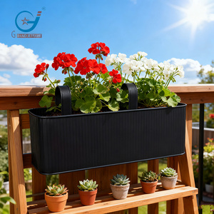 Nhà Máy Giá 2.4 Gallon Kim Loại Hình Chữ Nhật Treo Trồng Vườn Chậu Trồng Hoa Chậu Trồng Cho Nhà Vườn - Product Image 1