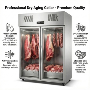 Refrigerador de Doble Puerta de Acero Inoxidable con Vidrio para Colgar Carne, para Almacenamiento de Carne de Res - Product Image 2