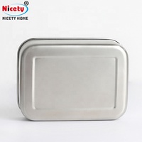 Boîte à déjeuner bento en acier inoxydable, couvercle en bambou avec logo personnalisé écologique, conteneur alimentaire pour enfants et adultes