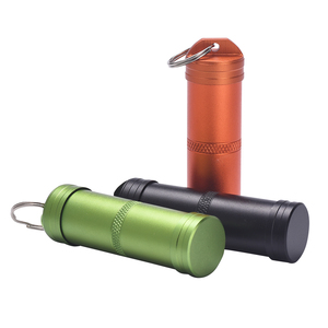 Botella de Medicamentos para Primeros Auxilios, Impermeable, de Aleación de Aluminio Ligera, con Llavero, para Equipo de Supervivencia y Camping - Product Image 5