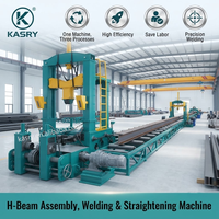 Máquina de soldadura y enderezamiento de vigas H KASRY, soldadura por arco, tres en uno, para fabricación de acero estructural, fabricación inteligente