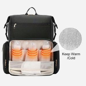 Mochila Pañalera con Cambiador Gratis, Bolsa de Maternidad Grande para Bebé Recién Nacido, Bolso de Viaje con Bolsillos Térmicos - Product Image 3