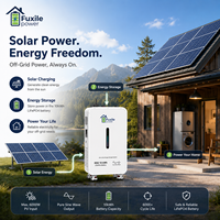 Système de stockage d'énergie solaire domestique hors réseau, système de secours d'urgence tout-en-un, 10 kWh, 6200 W, batterie LiFePO4, fonction parallèle évolutive