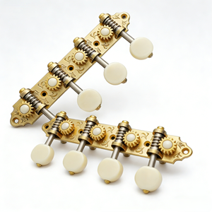 Chevilles de réglage de guitare classique en acier inoxydable et laiton usinées CNC certifiées ISO9001 - Gravées vintage 4 sur plaque pour usinage - Product Image 4