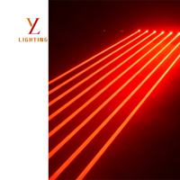 Luz Láser RGB de Haz Delgado de 8 Cabezas, 80W, 20 Canales, DMX512, Eje Y 270 °   Proyector Láser Giratorio Activado por Sonido para Escenarios
