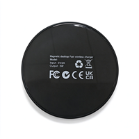 Chargeur sans fil rapide magnétique de bureau W-6988 avec boîtier brillant en ABS+PC, CE/FCC/UKCA/RoHS. Pour Qi V12  Alibabaonlineshopping