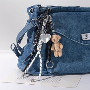 AM Miu série sac pendentif clé ours poupée pendentif décoration cartable voiture suspendu corde haut de gamme <span class=keywords><strong>porte</strong></span>-clés <span class=keywords><strong>coeur</strong></span> accessoire - Product Image 2