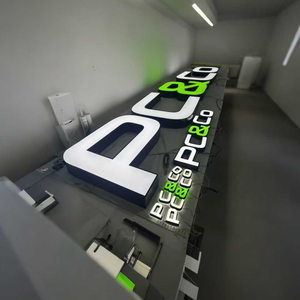 Enseigne commerciale LED personnalisée en acier inoxydable étanche, lettres en relief, pour extérieur, décoration murale pour écoles - Product Image 3