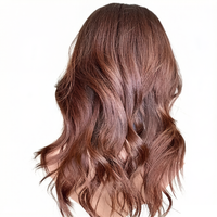 Perruque Lace Front Européenne Vierge Personnalisée, Dentelle Transparente, Cheveux Humains Ondulés, Pré-épilée, Sans Colle, avec Baby Hair