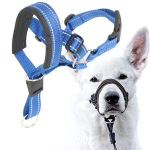 Dog Muzzle Adjustable Nylon Breathable Anti Barking Anti Bite For Dogs Size S M L XL Blue Orange Red - Product Image 1