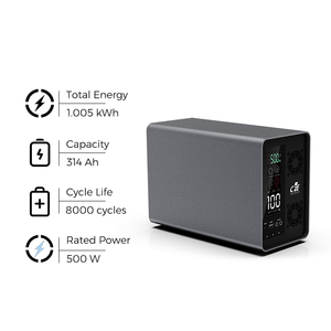 Estación de Energía Solar Portátil <span class=keywords><strong>CFE</strong></span> Hithium de 1KWH LiFePO4 con Inversor Integrado para Camping, Respaldo Doméstico y Suministro de Emergencia - Product Image 3