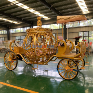 Outdoor Park Golden Pumpkin Carriage For Rural Tourism Sightseeing And Beautiful Direct Factory Support Customization - Product Image 6