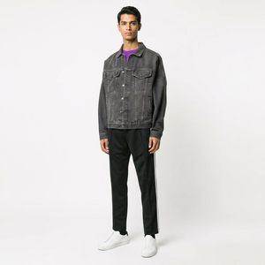 Blousons en jean pour hommes à manches longues, confortables, avec fermeture éclair, col montant, à capuche, style vintage, dernières nouveautés, très tendance, décontractés et élégants, les plus vendus - Product Image 1