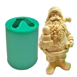 Molde de silicona para velas de Papá Noel, alta calidad, artesanal de yeso, barba larga, regalo de Navidad, escultura de decoración de escritorio - Product Image 4