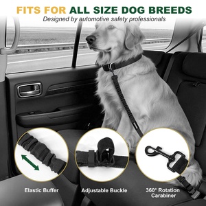 Correa de Sujeción Elástica Resistente para Mascotas en el Auto, Cinta de Nailon Resistente al Desgaste para Perros, Anti-Impulsiones, Viaje Seguro - Product Image 3