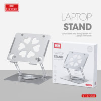 Support pour ordinateur portable pliable en acier au carbone et gel de silice Earldom hub usb support réglable pour ordinateur portable avec base rotative 360 pour st