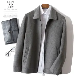 Vendita all'ingrosso migliore cappotto di lana mens-La migliore vendita di lana lavorato a maglia maglione del cardigan degli uomini degli uomini del maglione della chiusura lampo