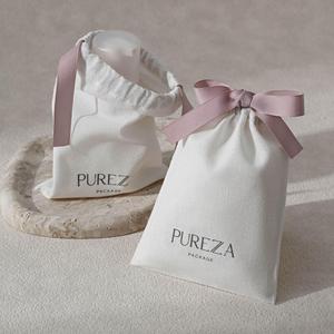 Custom <b>Gold</b> Logo Printed Suede Drawstring Packaging <b>Bag</b> Soft Suede Pouch for Shoe Cloth Hat - Product Image 4