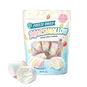 BESTAR Marshmallow Liofilizzato Gusto Frutta Mista Croccante e Leggero a Spirale Arcobaleno, Caramella Morbida e Dolce per la Pausa Tè in Ufficio - Product Image 2