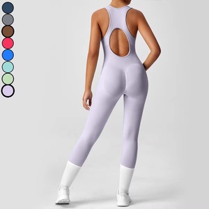 Combinaison de sport sans couture <span class=keywords><strong>pour</strong></span> femme, haute élasticité, effet <span class=keywords><strong>ventre</strong></span> <span class=keywords><strong>plat</strong></span>, une pièce, <span class=keywords><strong>pour</strong></span> <span class=keywords><strong>gym</strong></span>, fitness et yoga - Product Image 3
