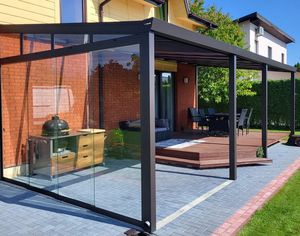 <span class=keywords><strong>Prix</strong></span> <span class=keywords><strong>de</strong></span> gros Auvent <span class=keywords><strong>de</strong></span> terrasse extérieur en aluminium avec <span class=keywords><strong>toit</strong></span> en polycarbonate - Product Image 1