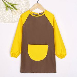 Art Aprons Learning Education Toys Portable Lightweight Linen Birthday Gift Kids Bib Apron <b>Kit</b> Long Sleeve <b>Painting</b> - Product Image 3