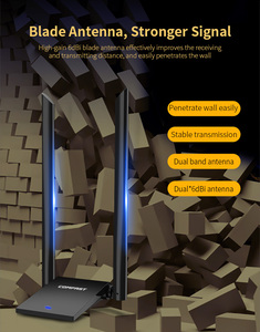 Comfast 1300Mbps băng tần kép Wifi Receiver tăng cao USB Wifi Adapter <span class=keywords><strong>Card</strong></span> mạng cho PC - Product Image 4