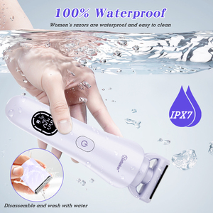 เครื่องกำจัดขน Hatteker 3 in 1 แบบชาร์จไฟได้ ชาร์จผ่าน USB กันน้ำ สำหรับผู้หญิง พร้อมอุปกรณ์เสริมและแท่นวาง - Product Image 5